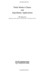 book Finite Markov chains and algorithmic applications