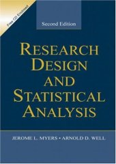 book Research Design and Statistical Analysis