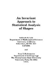 book An invariant approach to statistical analysis of shapes