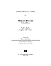 book Instructor's Solutions Manual to Modern Physics