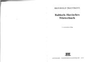 book Baltisch-slavisches Wörterbuch