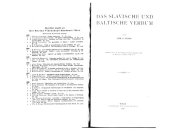 book Das slavische und baltische Verbum.