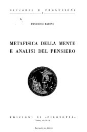 book Metafisica della mente e analisi del pensiero