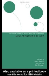 book New Frontiers in HRD