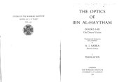 book The Optics of Ibn al-Haytham, books I-III, On Direct Vision. Translated with introduction and commentary, in 2 volumes