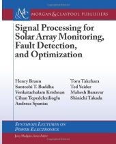 book Signal Processing for Solar Array Monitoring, Fault Detection, and Optimization