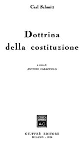 book Dottrina della costituzione