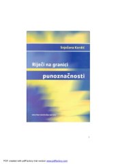 book Riječi na granici punoznačnosti