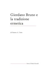 book Giordano Bruno e la tradizione ermetica