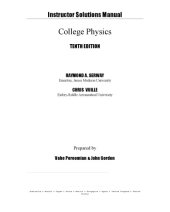 book Instructor's Solution Manuals to College Physics