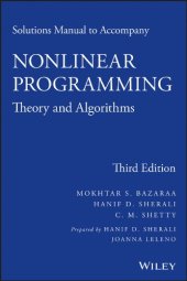 book Solutions Manual to Accompany Nonlinear Programming: Theory and Algorithms