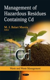 book Management of Hazardous Residues Containing Cd