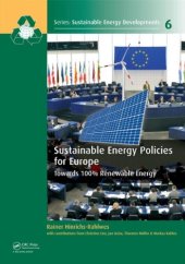 book Sustainable Energy Policies for Europe: Towards 100% Renewable Energy