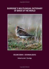 book Burridges Multilingual Dictionary of Birds of the World: Volume XXXVIII Estonian