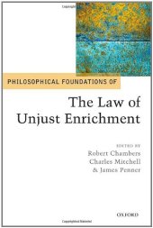 book Philosophical Foundations of the Law of Unjust Enrichment