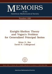 book Enright-Shelton Theory and Vogan's Problem for Generalized Principal Series