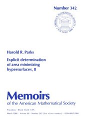 book Explicit Determination of Area Minimizing Hypersurfaces, II