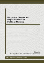 book Mechanical, Thermal and Hygric Properties of Buildings Materials