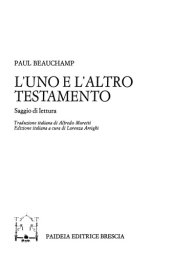 book L'uno e l'altro Testamento. Saggio di lettura