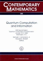 book Quantum Computation and Information: Ams Special Session Quantum Computation and Information, Washington, D.C., January 19-21, 2000