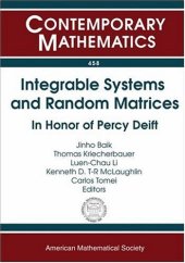 book Integrable Systems and Random Matrices: In Honor of Percy Deift