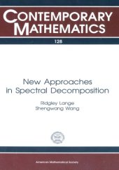 book New Approaches in Spectral Decomposition