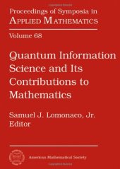 book Quantum Information Science and Its Contributions to Mathematics