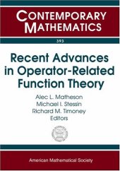 book Recent Advances in Operator-Related Function Theory
