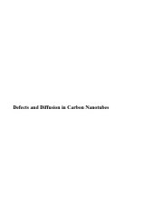 book Defects and Diffusion in Carbon Nanotubes