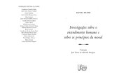 book Investigações Sobre o Entendimento Humano e Sobre os Principíos da Moral