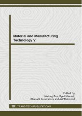 book Material and Manufacturing Technology V