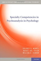 book Specialty Competencies in Psychoanalysis in Psychology