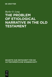 book The Problem of Etiological Narrative in the Old Testament