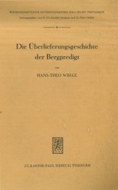 book Die Überlieferungsgeschichte der Bergpredigt