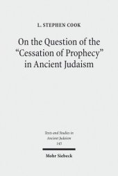 book On the Question of the "Cessation of Prophecy" in Ancient Judaism