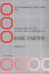 book Handbook on the Physics and Chemistry of Rare Earths. vol.16