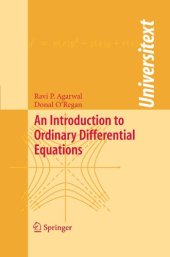 book An Introduction to Ordinary Differential Equations 