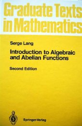 book Introduction to Algebraic and Abelian functions