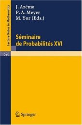 book Séminaire de Probabilités XXVI