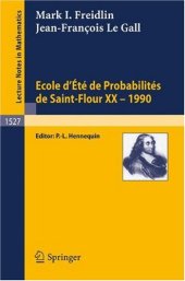 book Ecole d'Eté de Probabilités de Saint-Flour XX - 1990