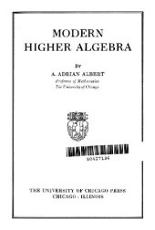 book Modern higher algebra