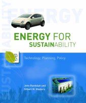 book Energy for Sustainability - Technology, Planning, Policy