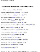 book 61.Ultrasonics, Ferroelectrics, and Frequency Control