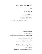 book Introduction to Linear Algebra