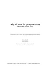 book Algorithms for Programmers: Ideas and Source Code