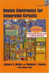 book Device Electronics for Integrated Circuits