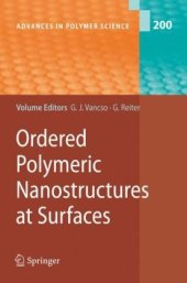 book Ordered Polymeric Nanostructures At Surfaces