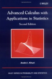 book Advanced Calculus With Applications In Statistics