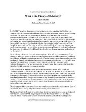 book What Is The Theory Of Relativity