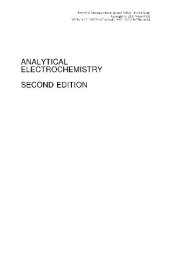 book Analytical Electochemistry. Second Edition